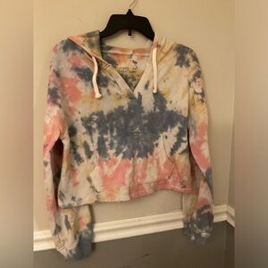 SO Tie Dye Cropped Hoodie Size XS